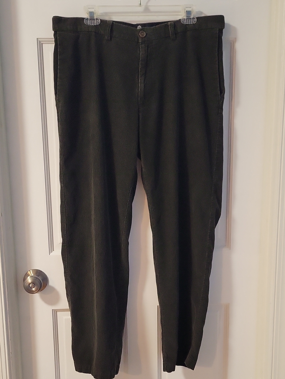 Men's Olive Cotton Corduroy Pants Size 36 Waist 29 Length